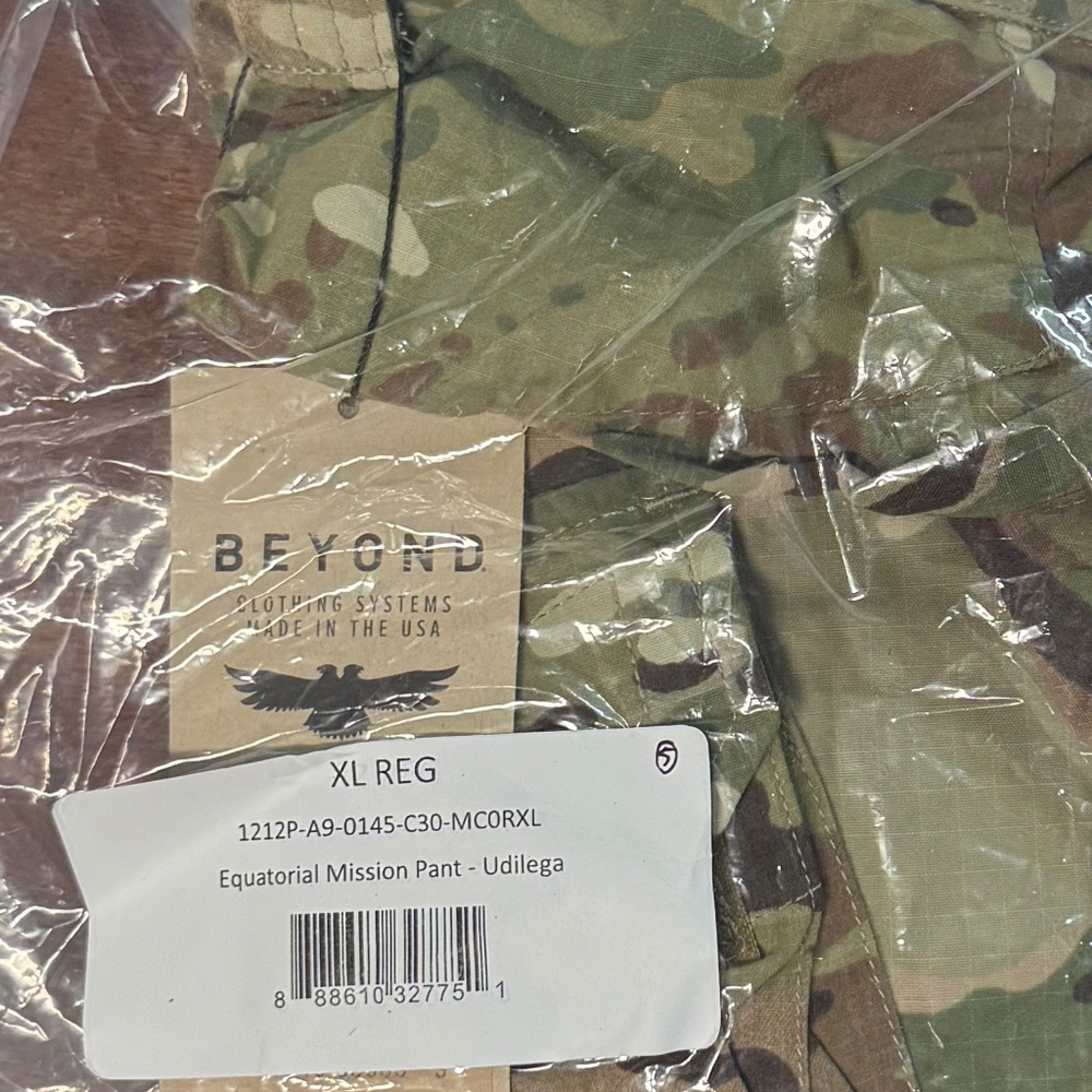 Beyond equatorial mission pants XL regular new in bag multicam uniform